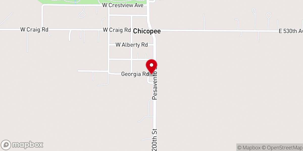 Map showing location of Chicopee Community Center