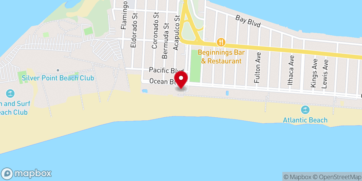 Map showing location of Sunny Atlantic Beach Club