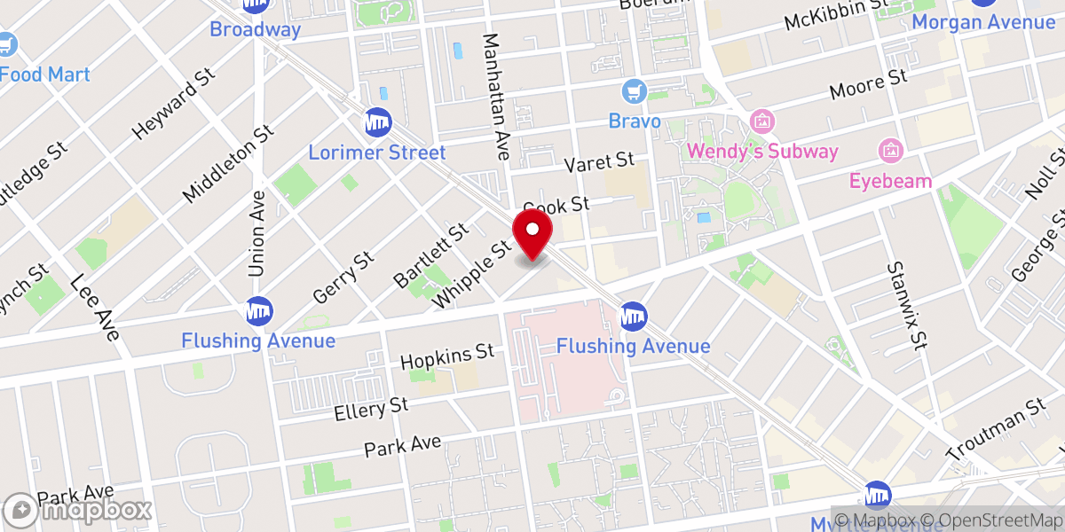 Map showing location of Congregation Mayim Amukim