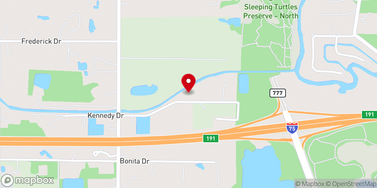 Map showing location of Chapel Creek Weddings & Events