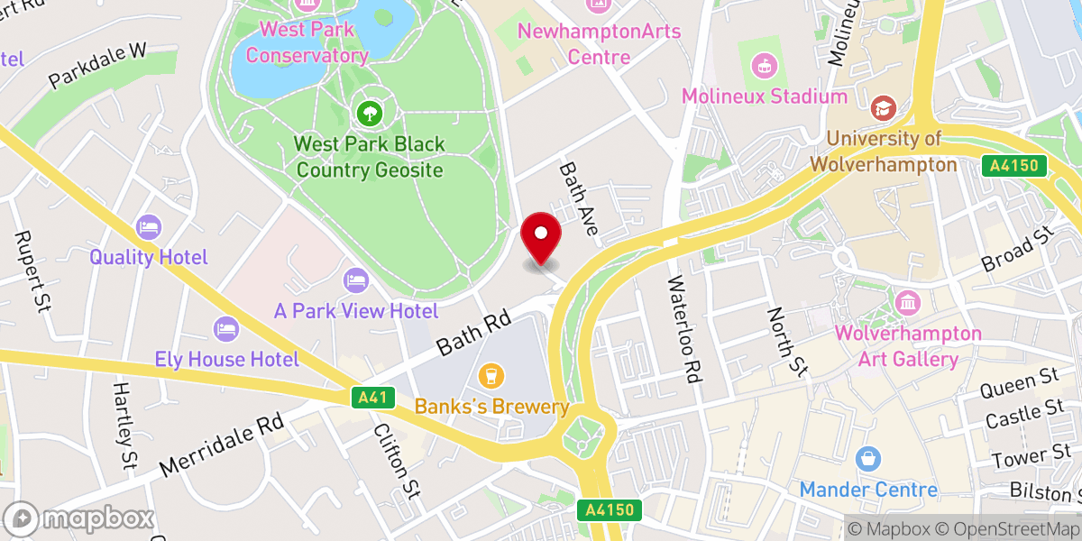 Map showing location of The King's Church - Wolverhampton