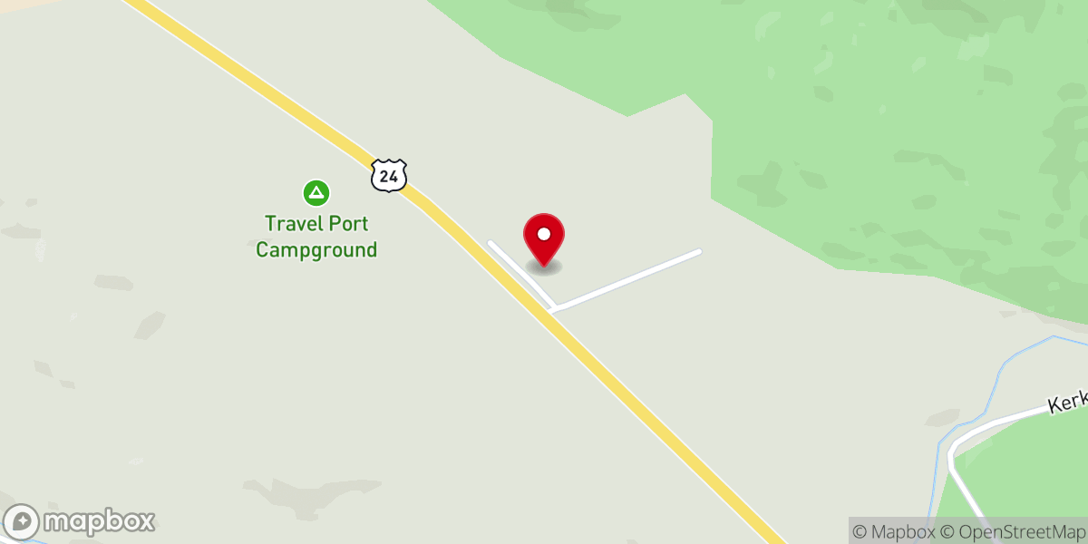 Map showing location of Woodland Bible Chapel