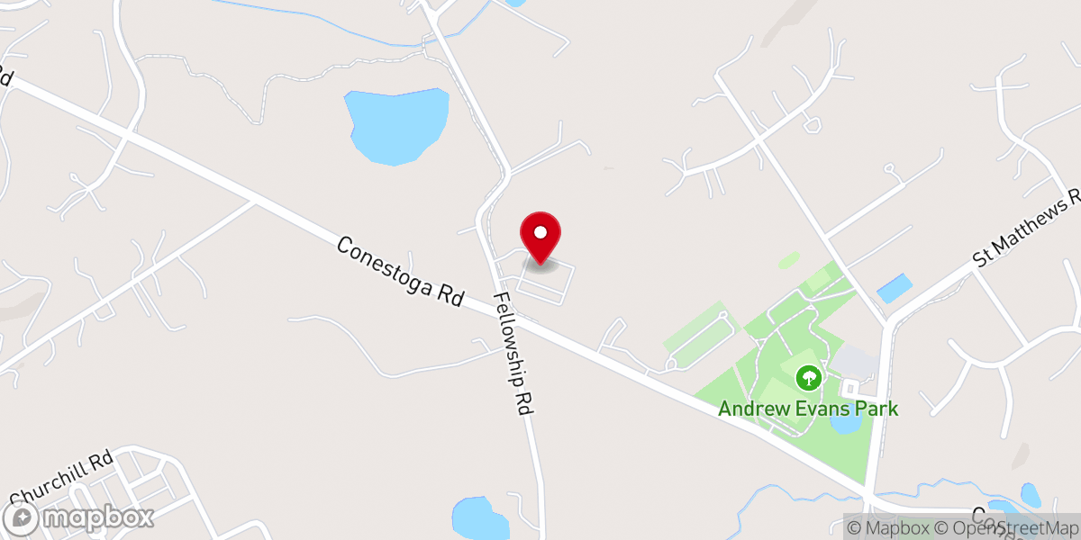 Map showing location of Vineyard Church - Chester Springs