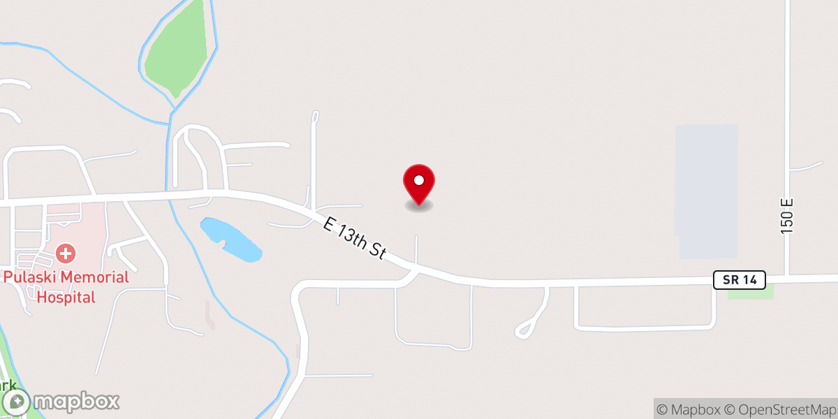 Map showing location of Heartland Church Winamac