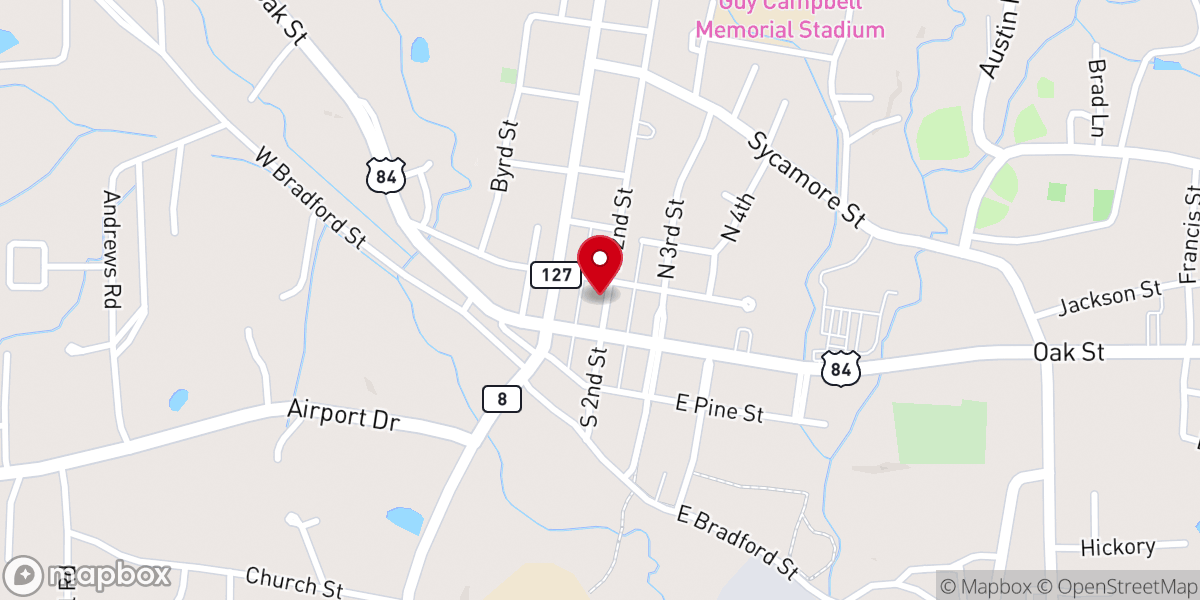 Map showing location of LaSalle Economic Development District (LEDD)