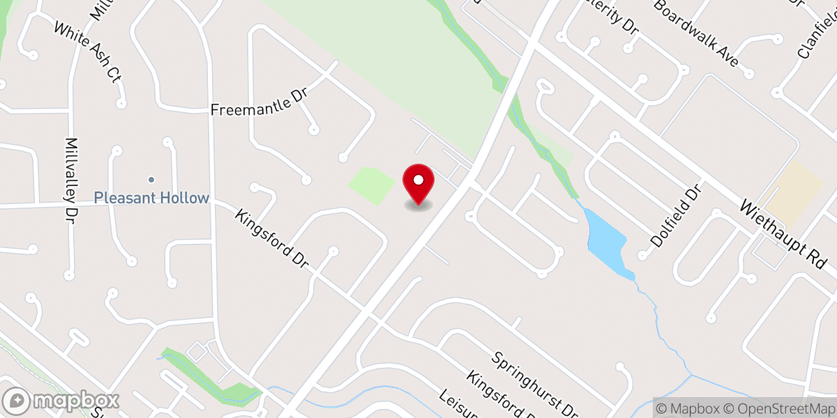 Map showing location of Blessed Savior Lutheran Church