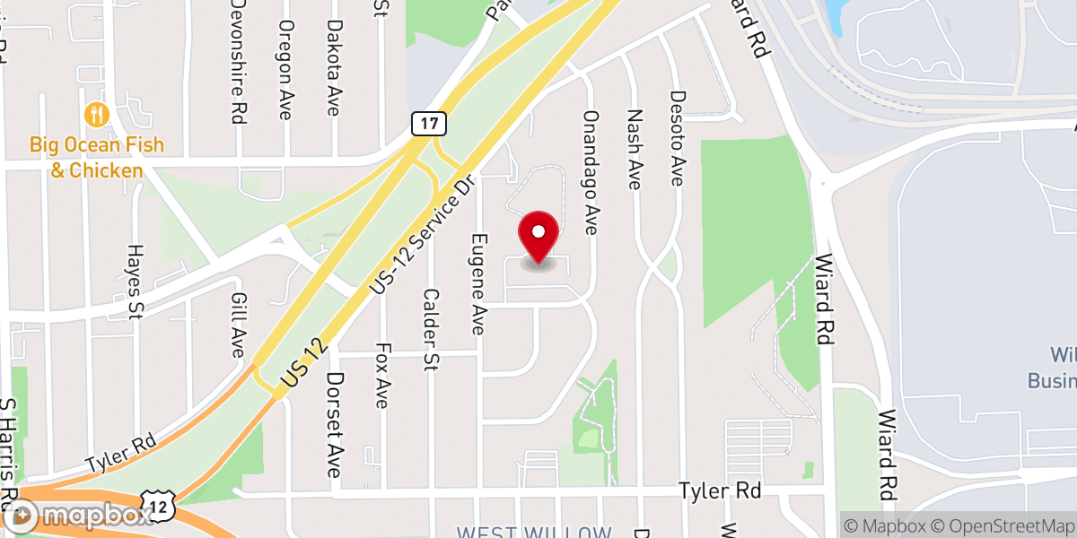 Map showing location of Greater Faith Transition Center