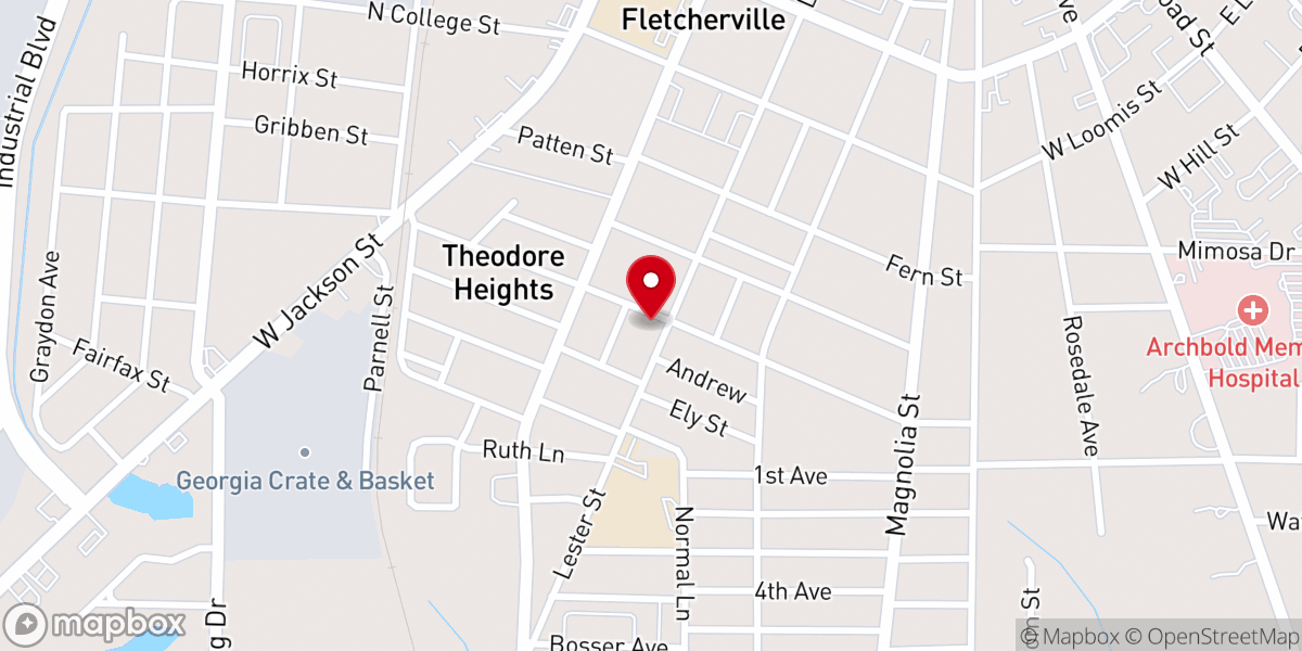 Map showing location of St Mark AME Church