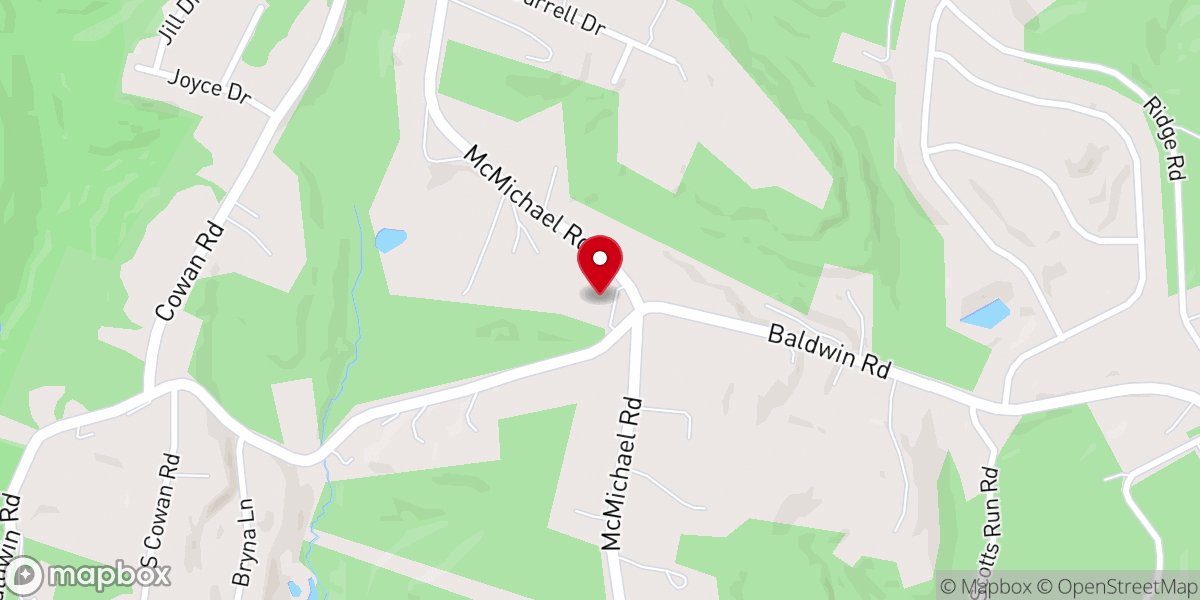 Map showing location of The Bible Chapel in Robinson