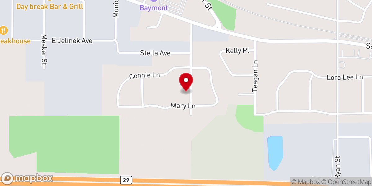 Map showing location of Redeemer Lutheran Church