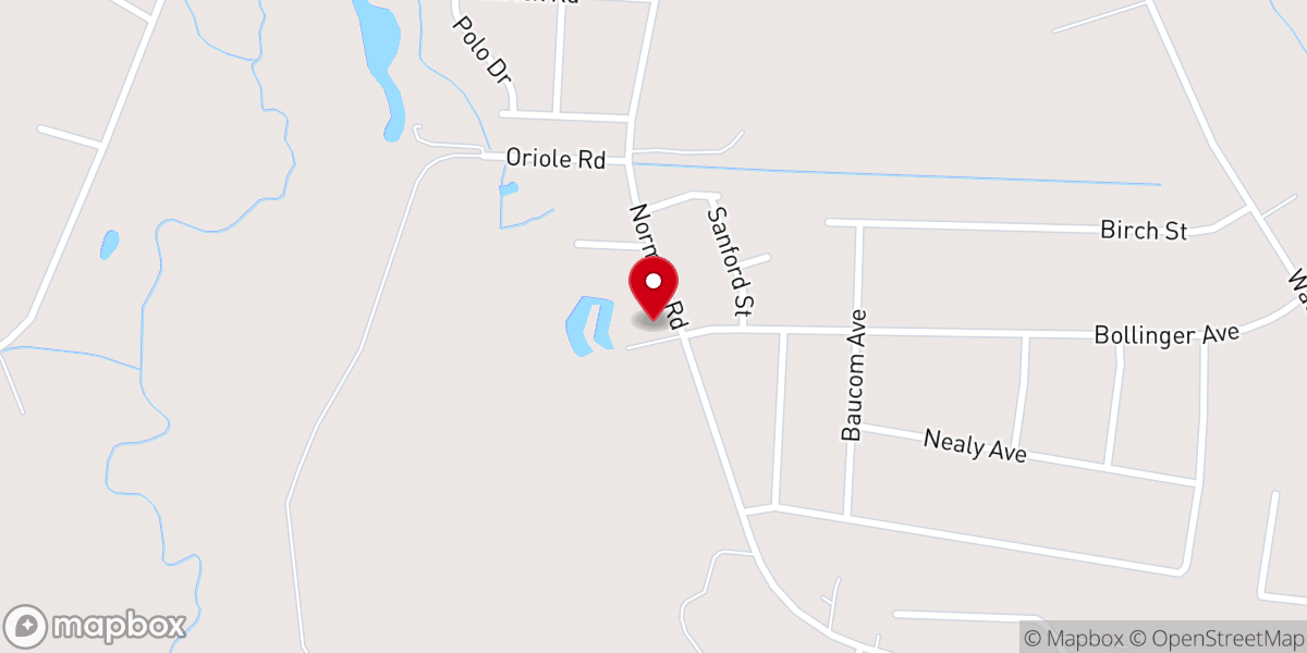 Map showing location of Clybourn Pines Church