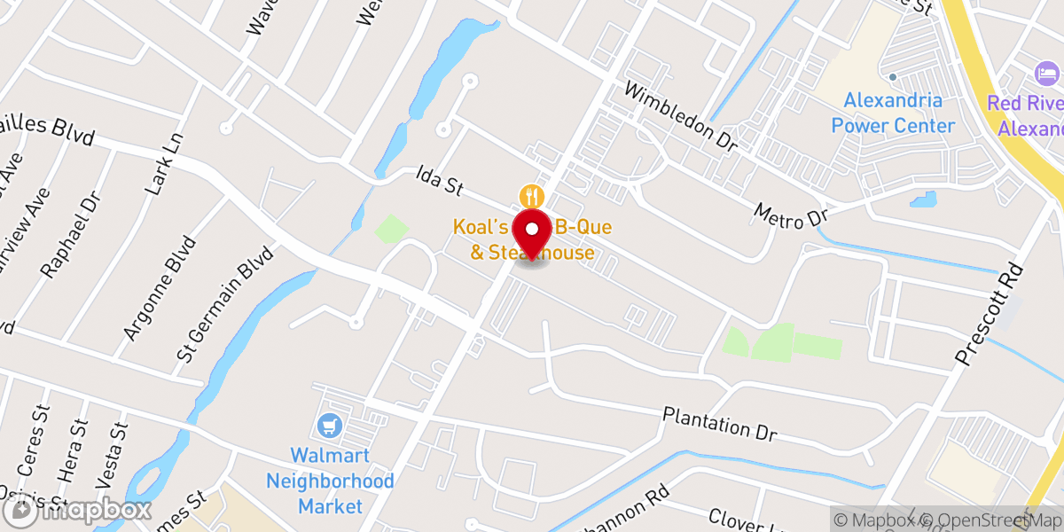 Map showing location of Calvary Baptist Church