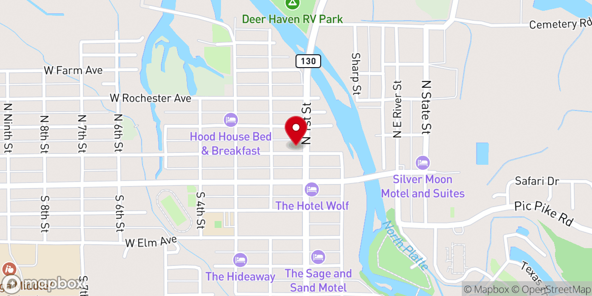 Map showing location of St Barnabas' Episcopal Church