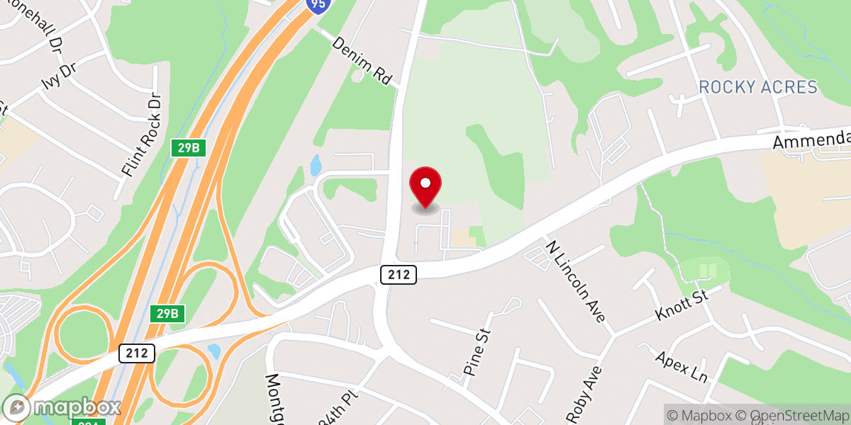 Map showing location of Beltsville Adventist Community Center