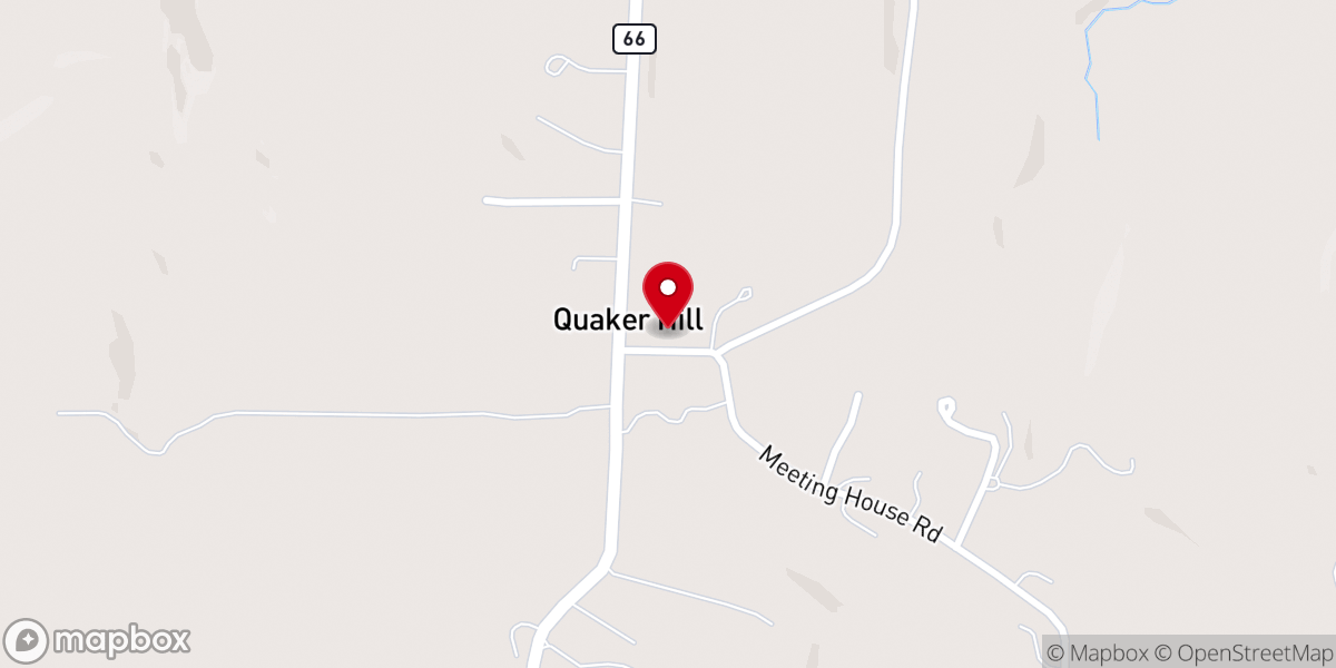 Map showing location of Friends Oblong Meeting House and Cemetary