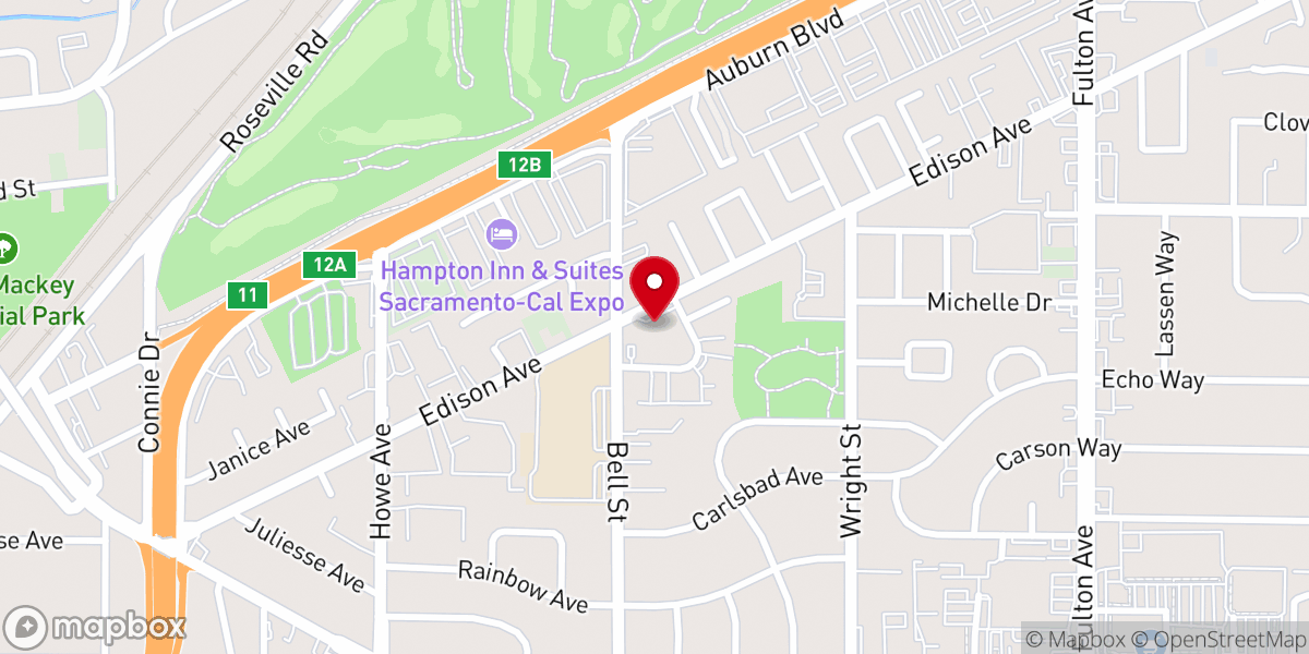 Map showing location of Saint Matthew's Episcopal Mission, Sacramento