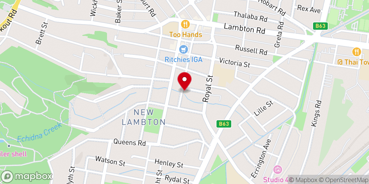 Map showing location of All Saints ANeW Church Hall