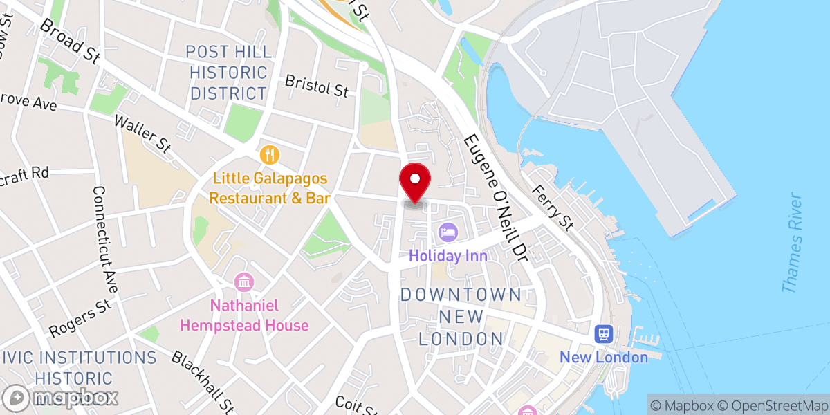 Map showing location of St. James Episcopal Church