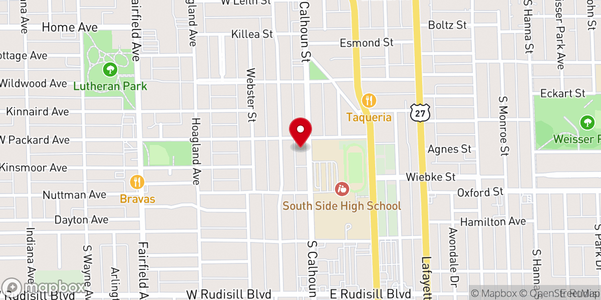 Map showing location of Good News Fort Wayne Church