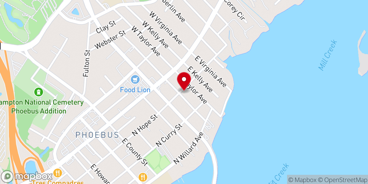 Map showing location of Open Door Baptist Church