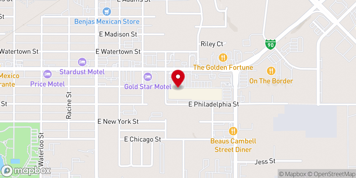 Map showing location of The Light of the World Church