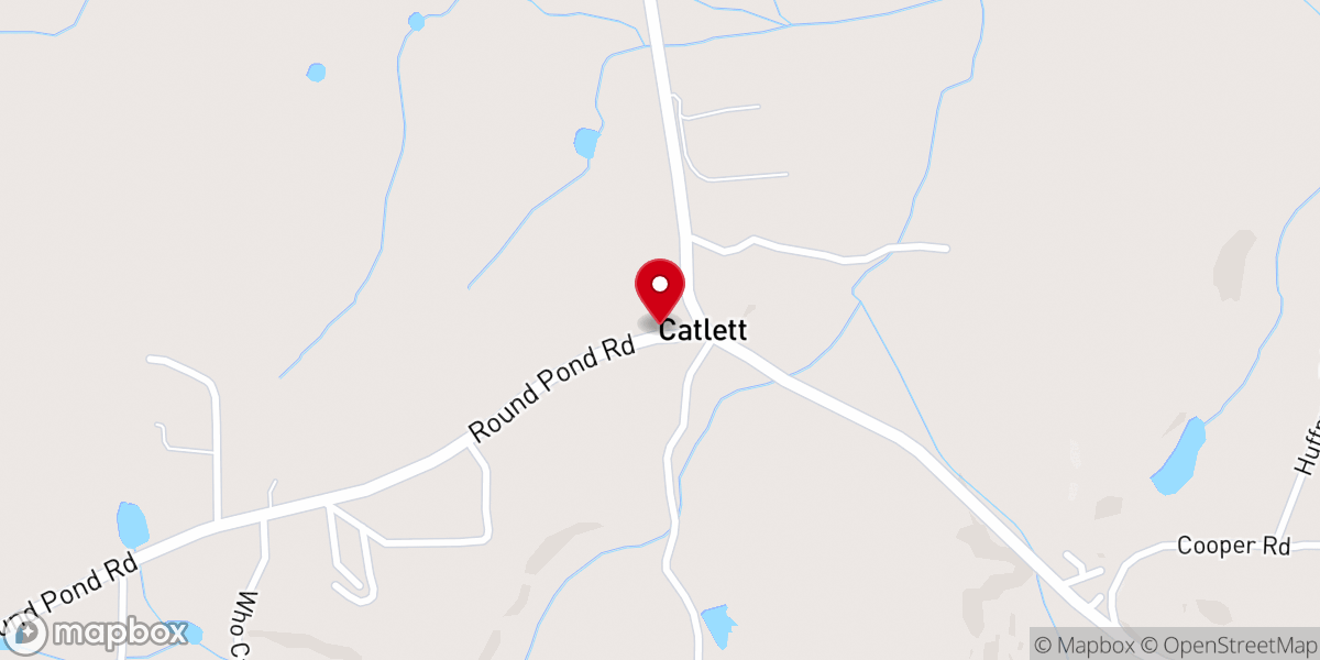 Map showing location of Woodstation Baptist Church