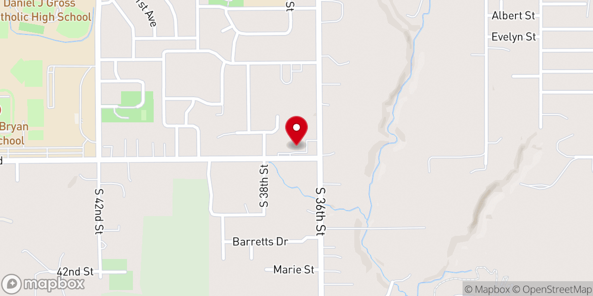 Map showing location of Bethel Christian United Pentecostal Church