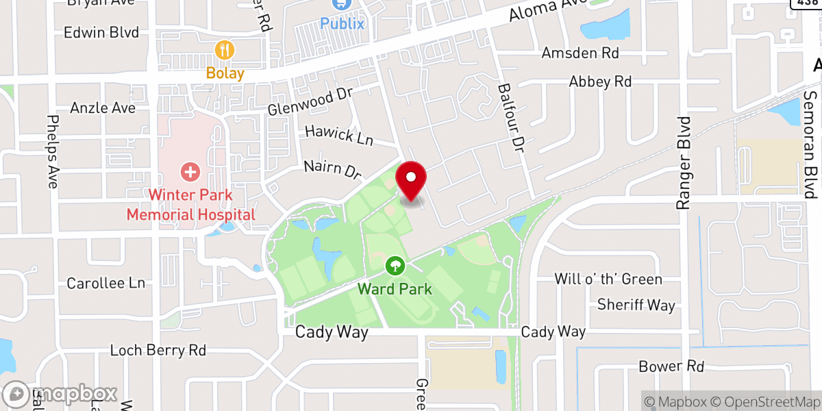 Map showing location of St Andrews United Methodist