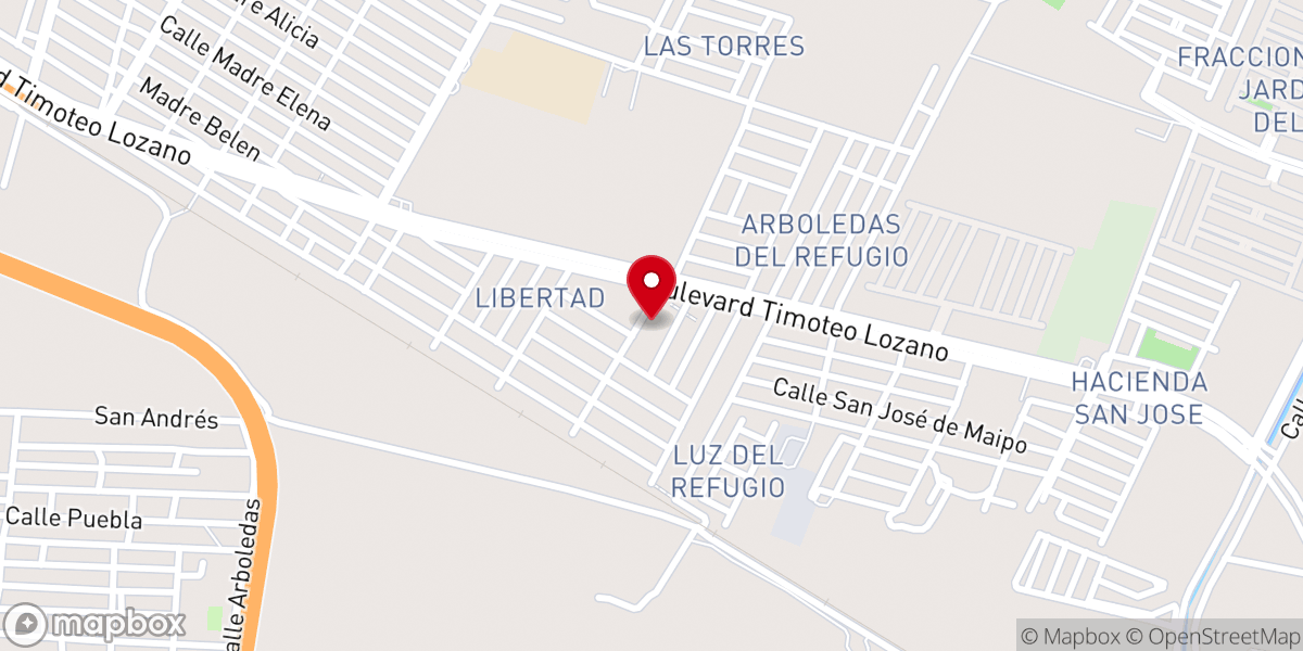 Map showing location of Parroquia de Nuestra Señora de Ocotlan