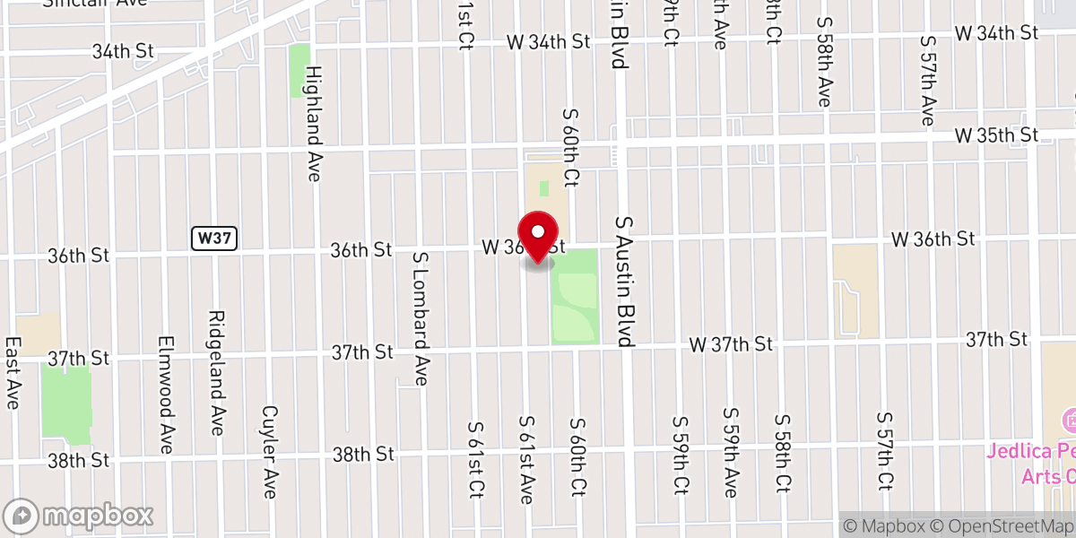Map showing location of New Life Community Church