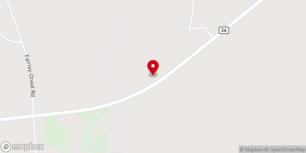 Map showing location of Little Sweetwater Missionary Baptist Church