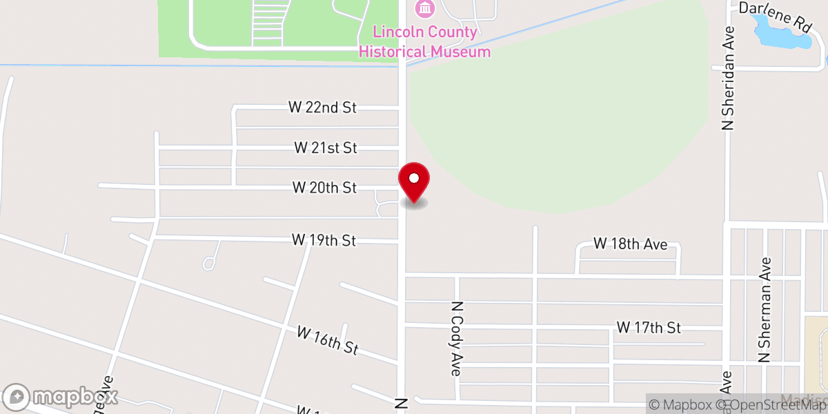 Map showing location of North Platte Cowboy Church