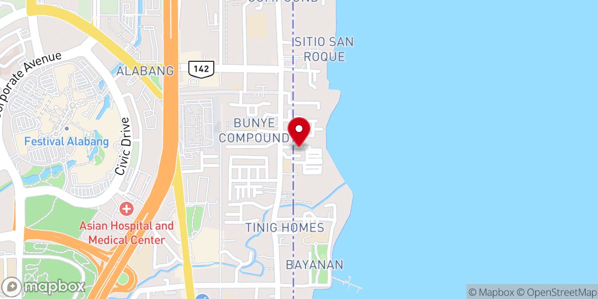 Map showing location of Berean Bible Baptist Church - Alabang