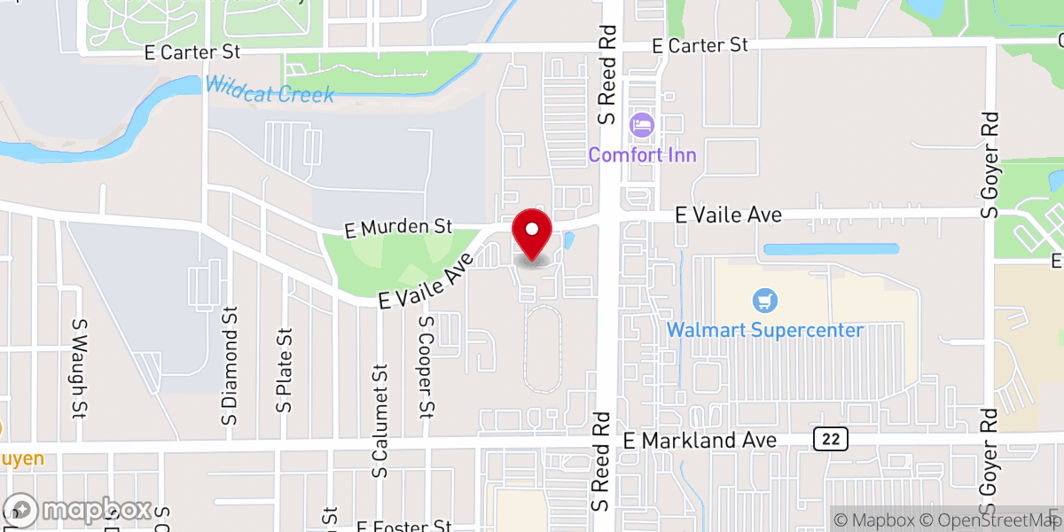Map showing location of New Life Church