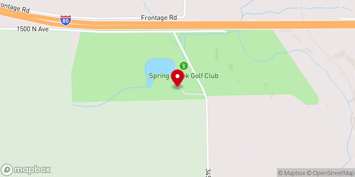 Map showing location of Spring Creek Golf Course