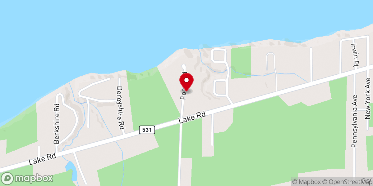 Map showing location of HopeWood Shores (Camp Luther)