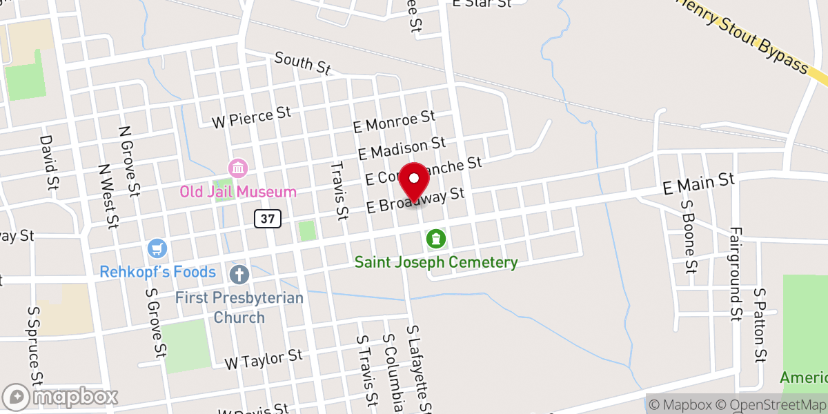 Map showing location of St Joseph's Catholic Rectory