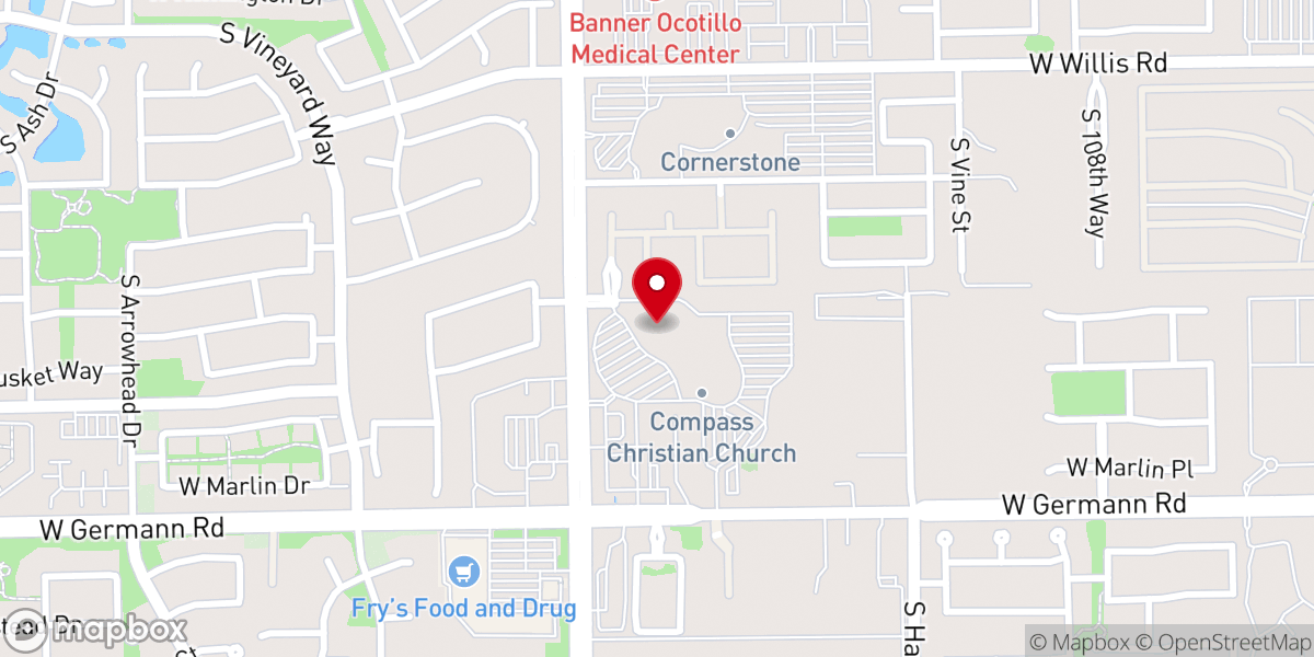 Map showing location of Compass Christian Church