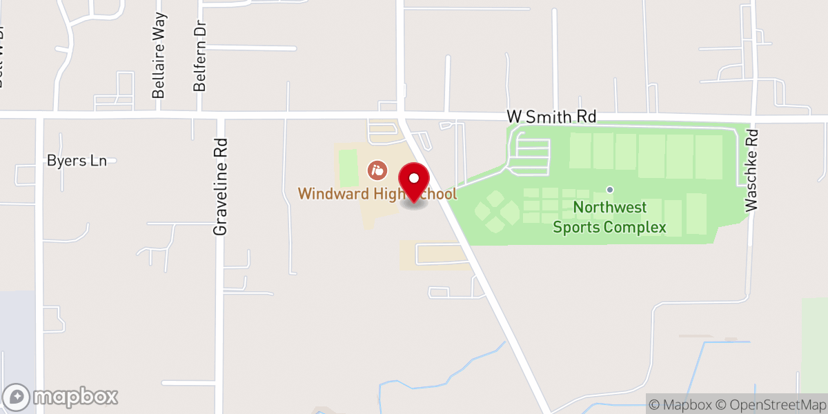 Map showing location of North Sound Church of Christ