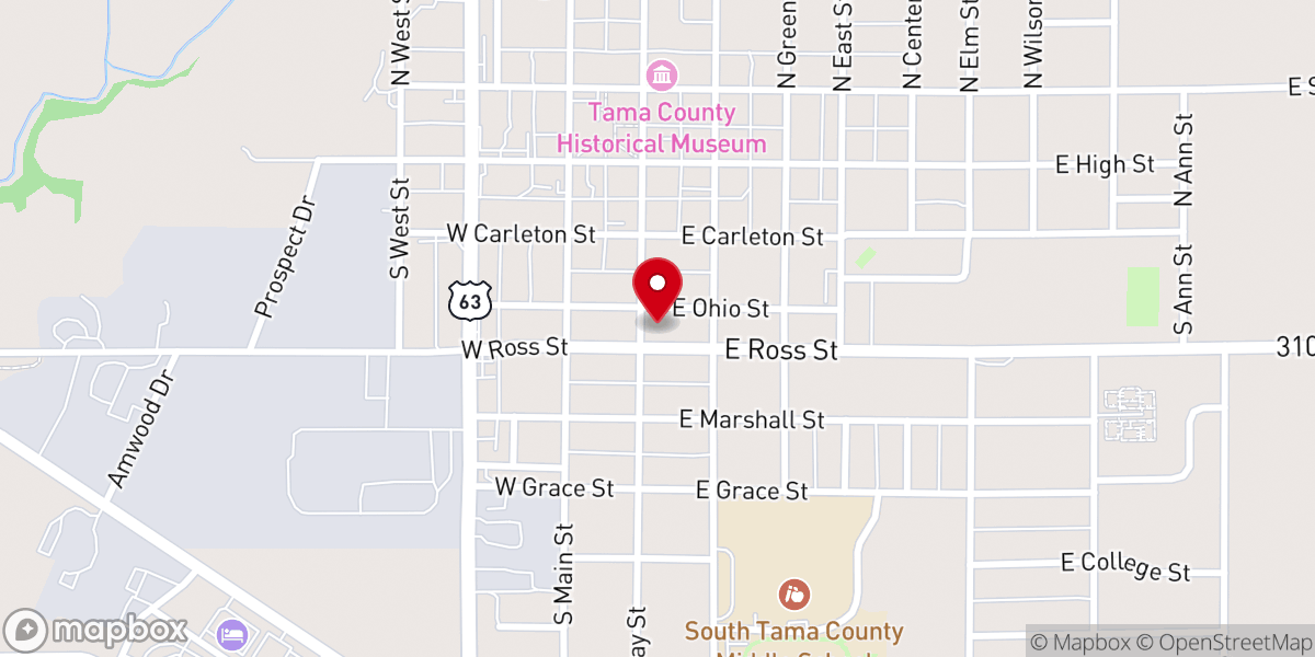 Map showing location of Christ United Methodist Church