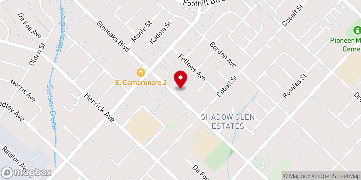 Map showing location of Sylmar Seventh-Day Adventist Church