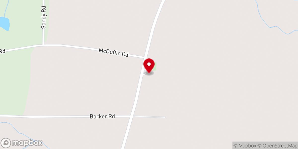 Map showing location of Liberty Hill United Methodist