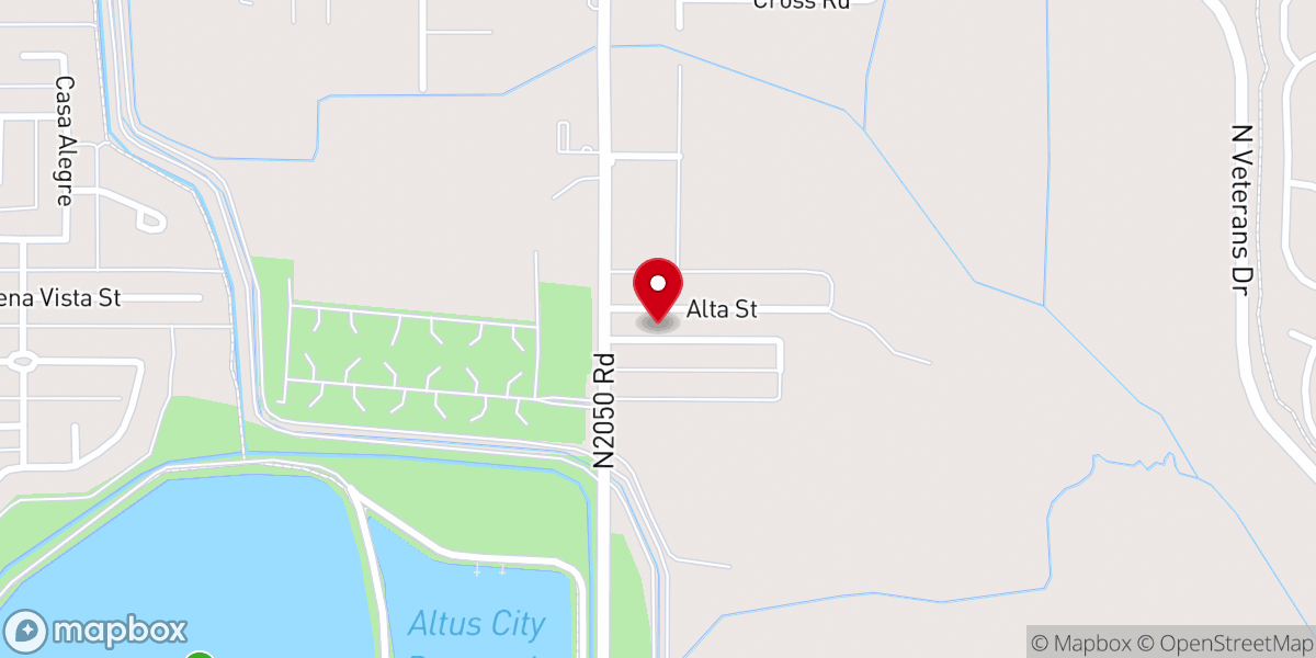 Map showing location of Nehemiah Initiative Association of Altus OK