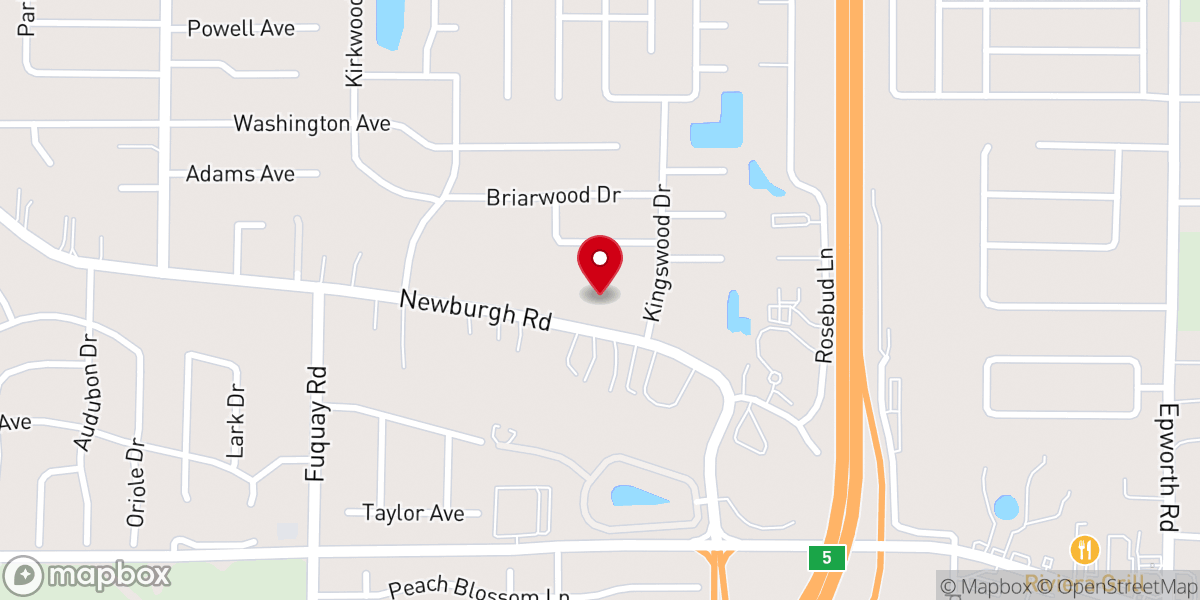 Map showing location of Wellspring Church of the Nazarene