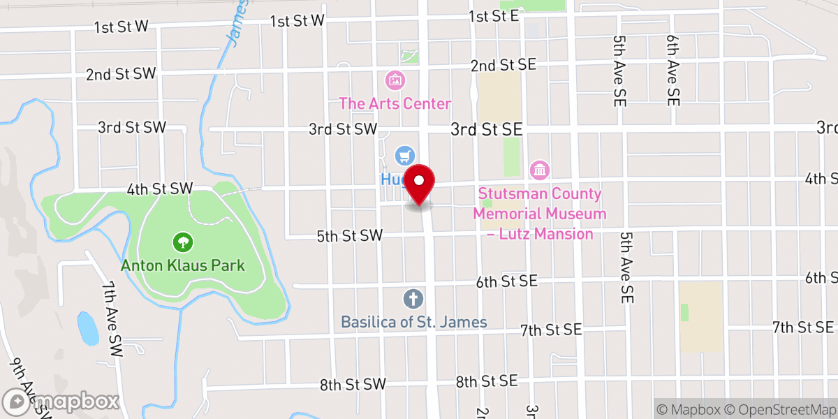 Map showing location of St John's Lutheran Child-Our