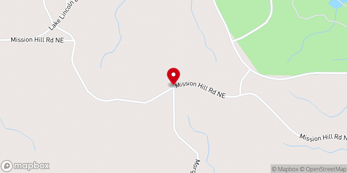 Map showing location of Mission Hill Baptist Church