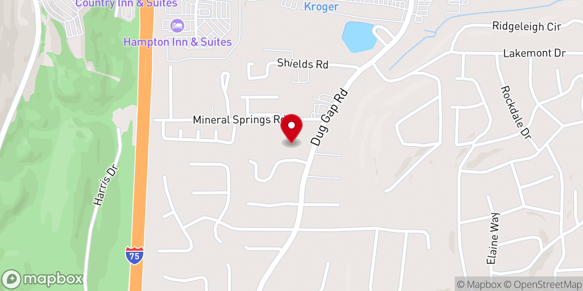 Map showing location of First Christian Church