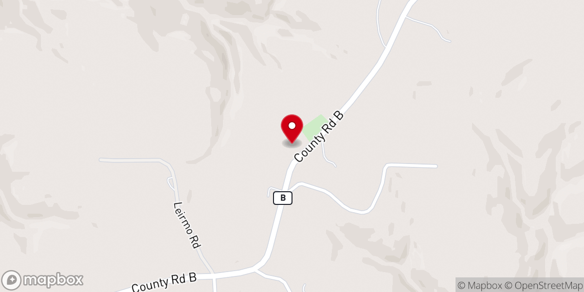 Map showing location of Freeman Lutheran Church