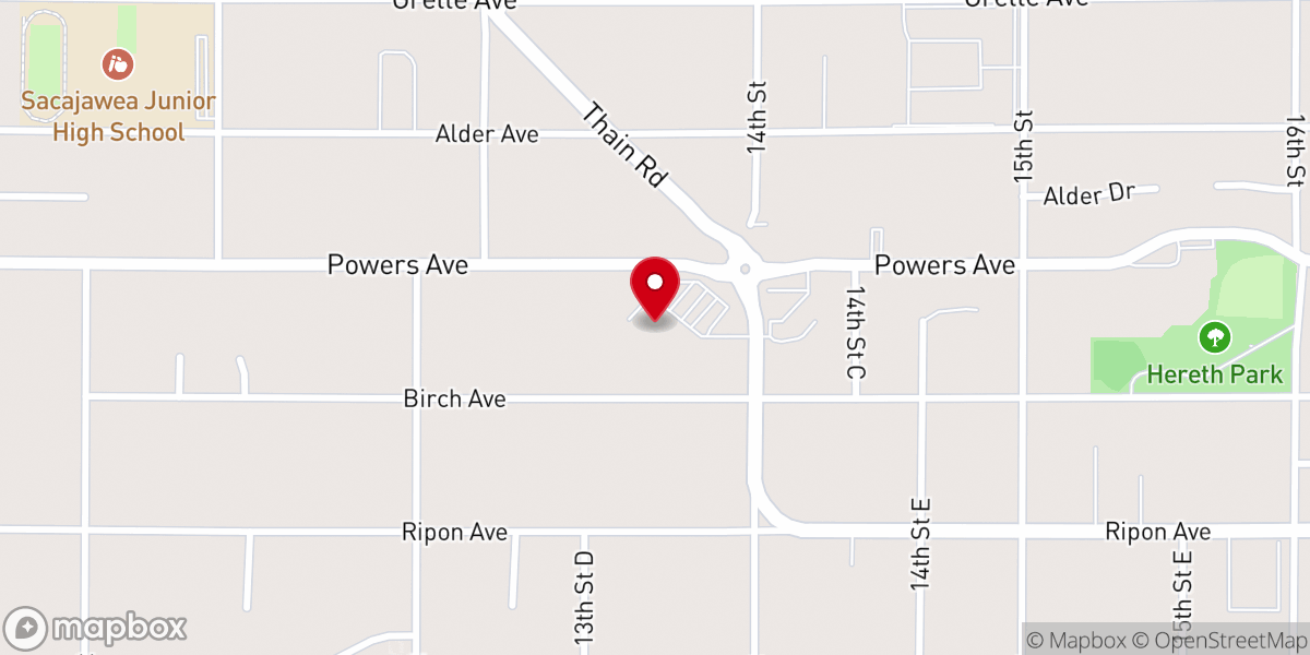 Map showing location of Crosspoint Alliance Church
