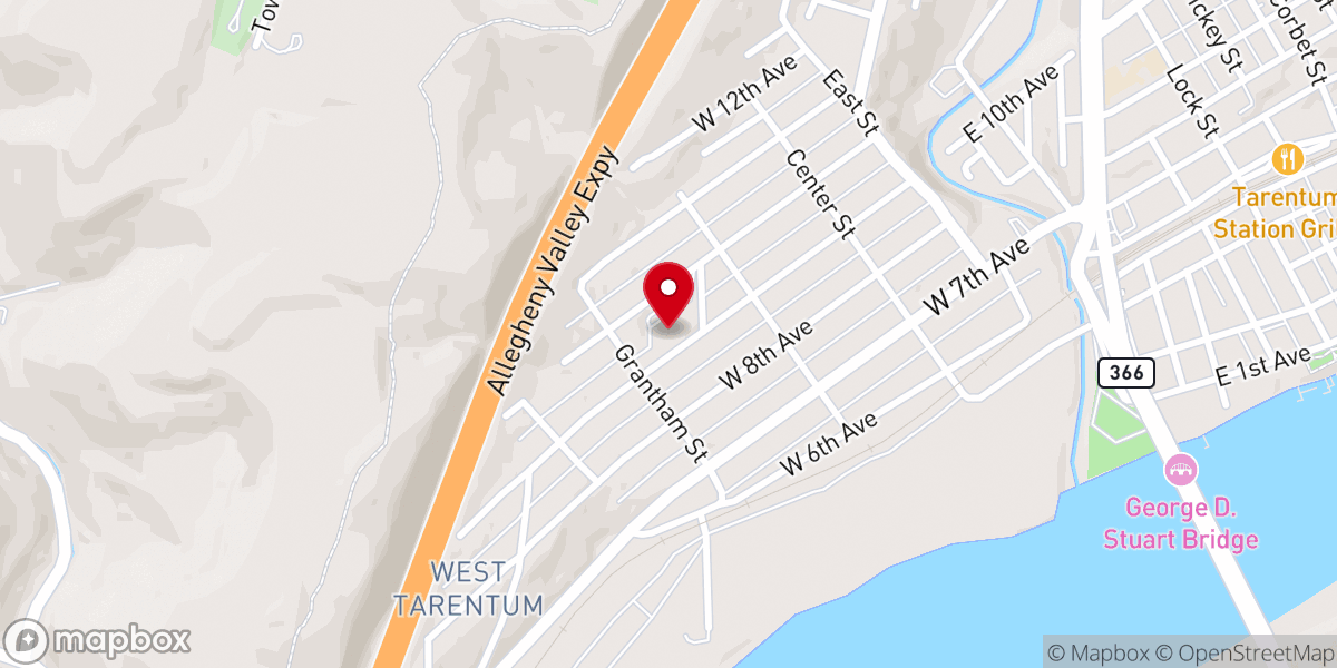 Map showing location of Holy Martyrs Catholic Church